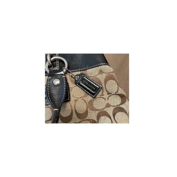 FREE SHIPPING! Coach signature c black patent tan purse - must see! - Picture 7 of 10